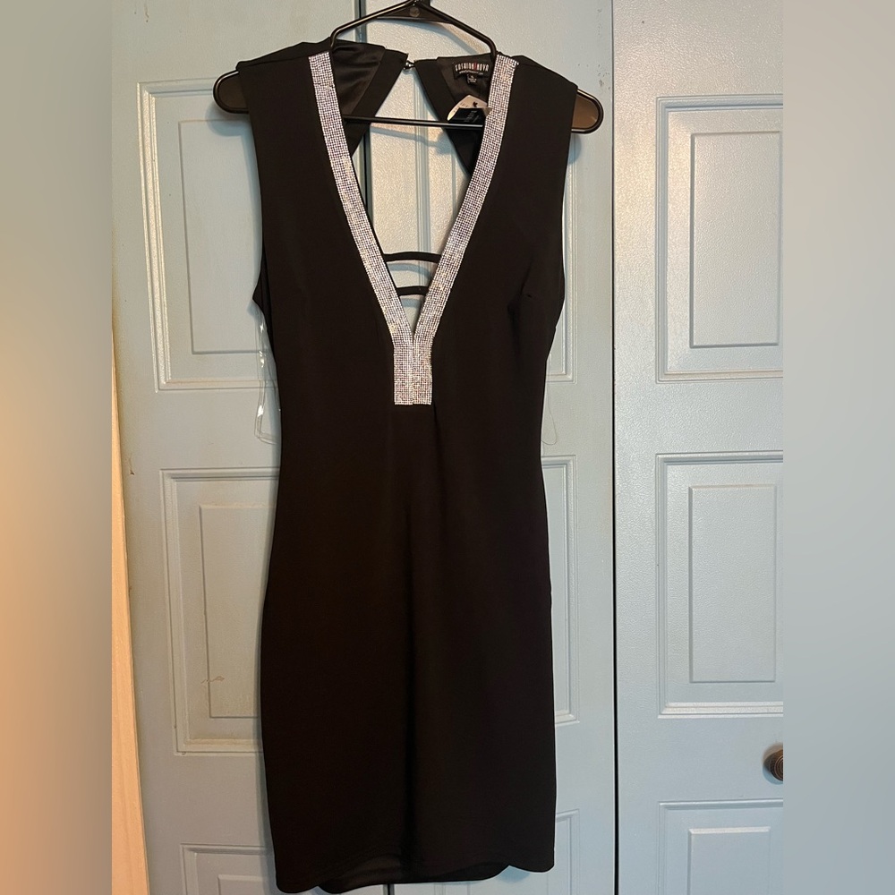 Mini Black Fashion Nova Backless Dress